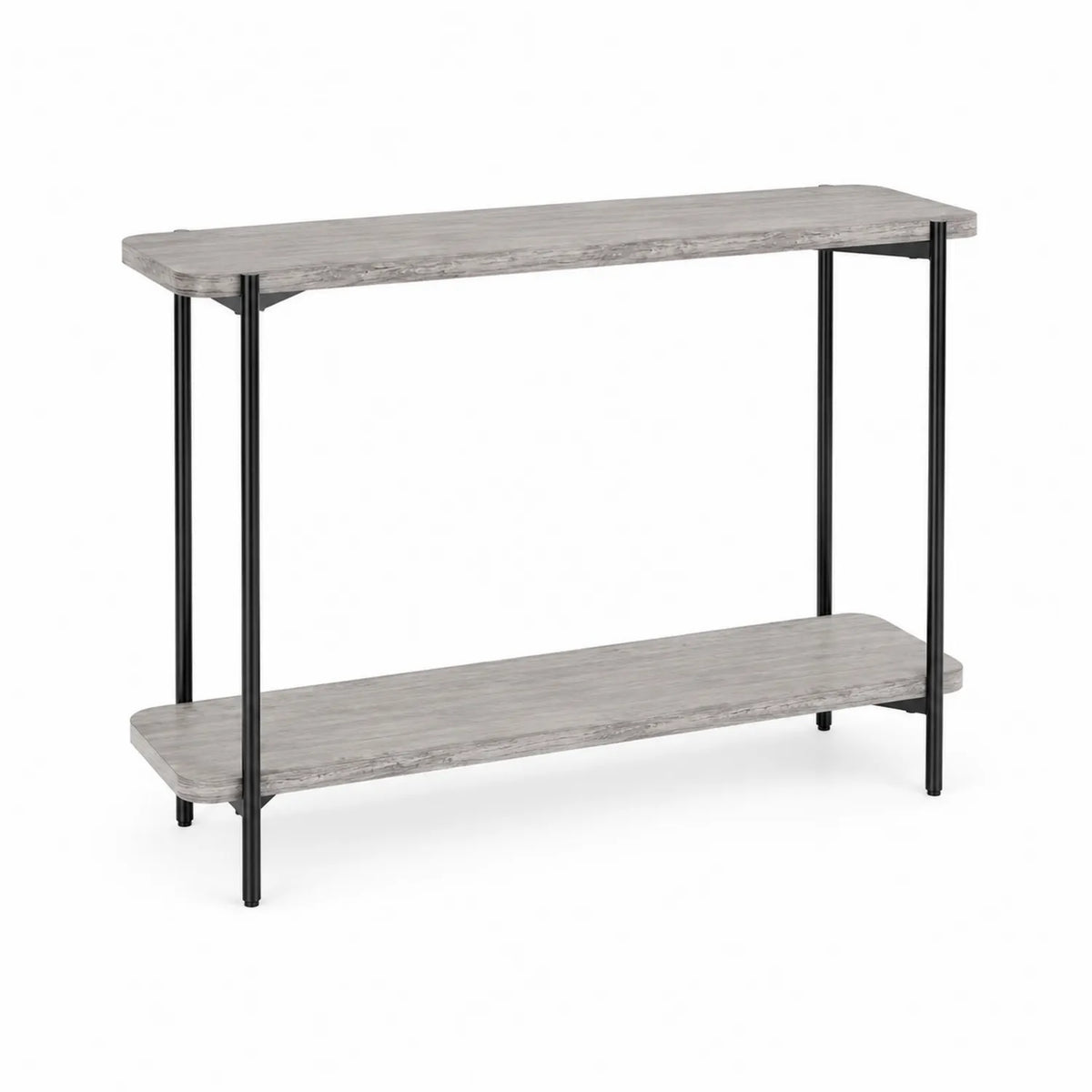 Tavolo Consolle Rettangolare in MDF e Metallo 120x30x80 cm