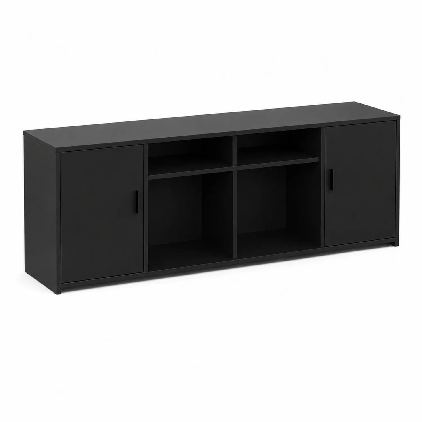Mobile TV in MDF con ripiani e ante 180x40x50 cm