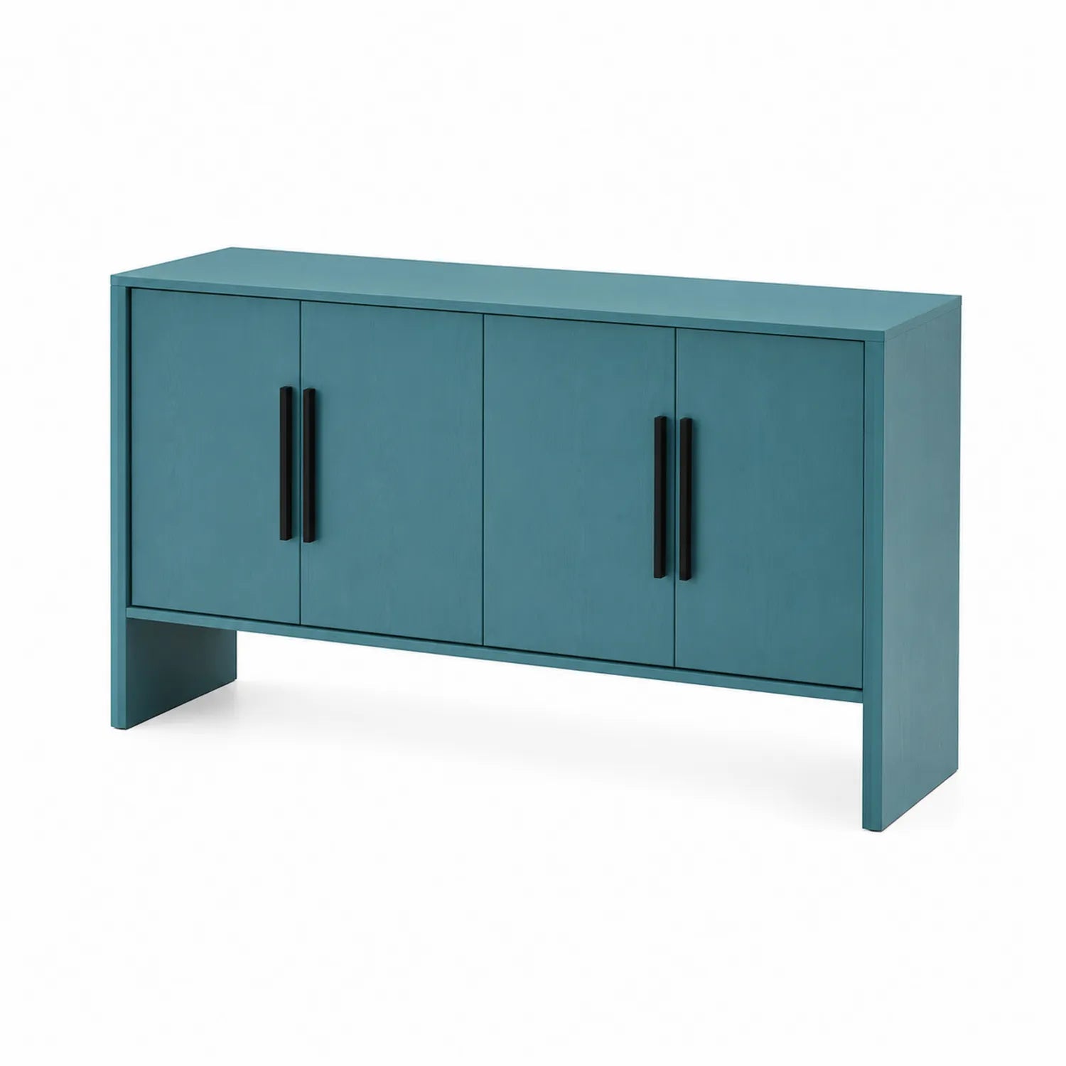 Credenza in legno MDF con maniglie nere 120x40x75 cm