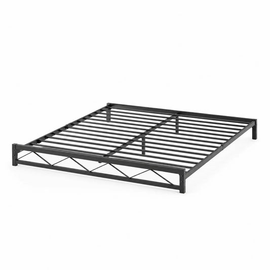 Letto matrimoniale in metallo nero