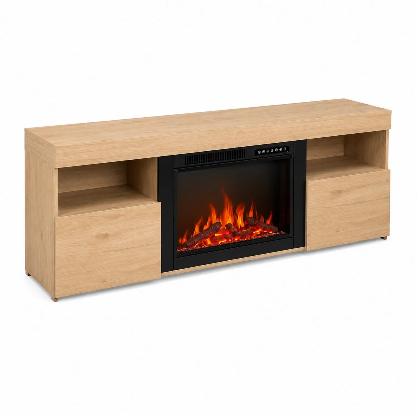Mobile TV in MDF con Camino Elettrico 140x40x50 cm