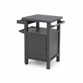 Carrello da Cucina in MDF Grigio con Ruote