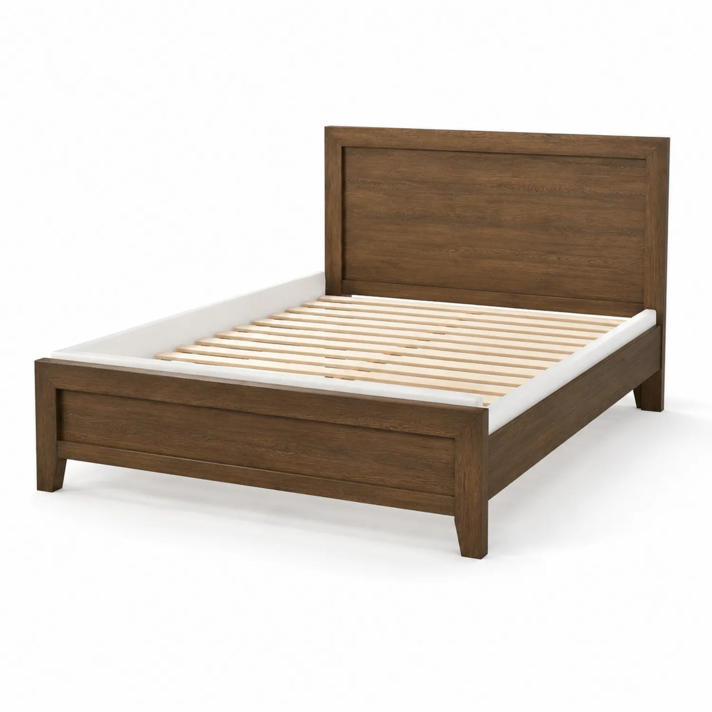 Letto in Legno Massello Rovere Marrone 200x160 cm
