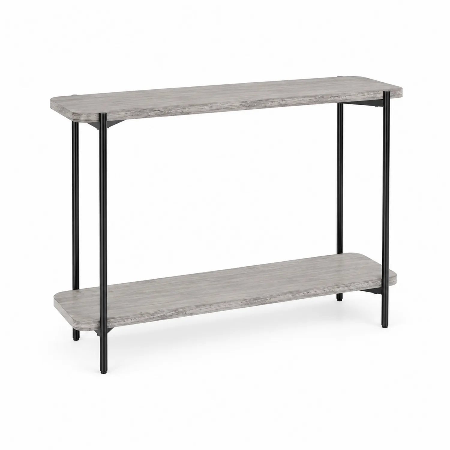 Tavolo Consolle Rettangolare in MDF e Metallo 120x30x80 cm