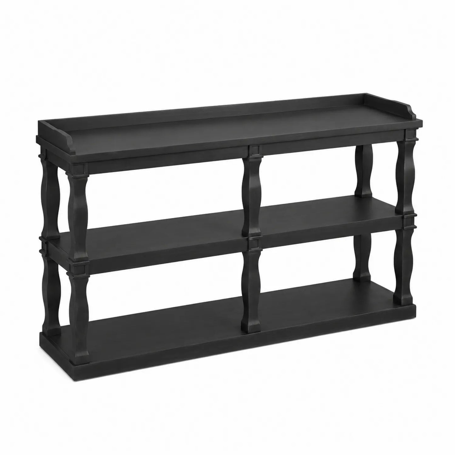 Mensola a tre ripiani in legno nero