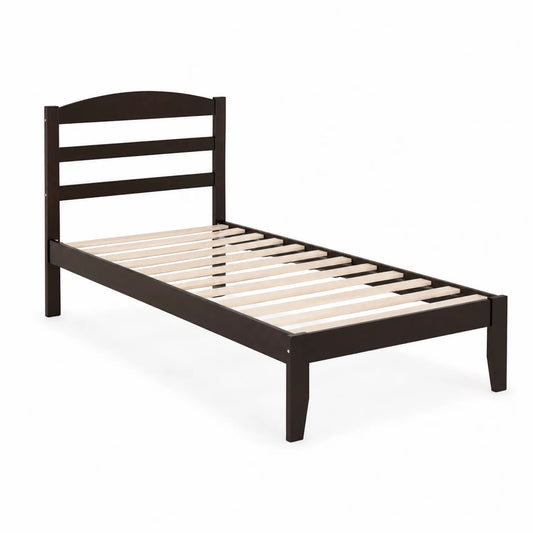 Letto Singolo in Legno Marrone