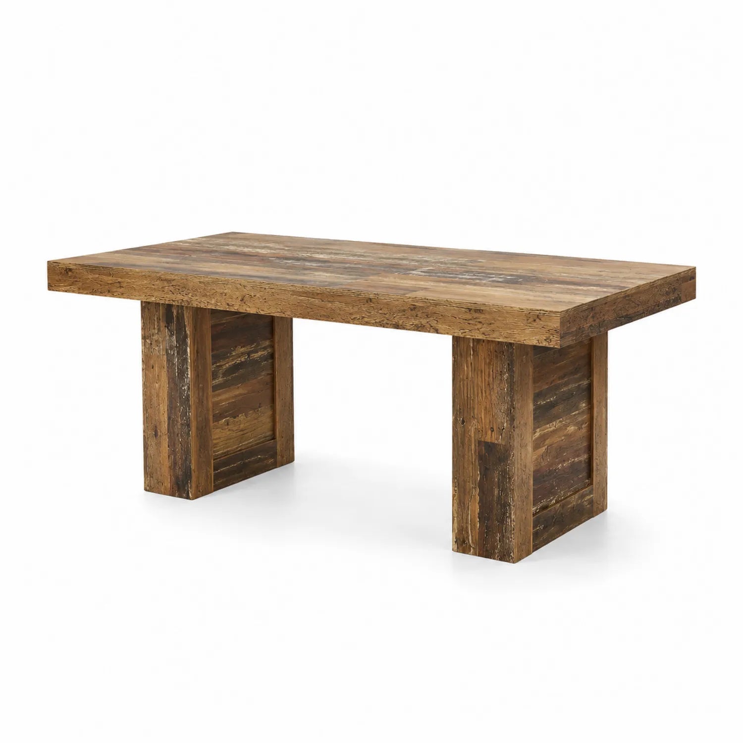 Tavolo da pranzo rettangolare in legno di recupero 200x100x75 cm