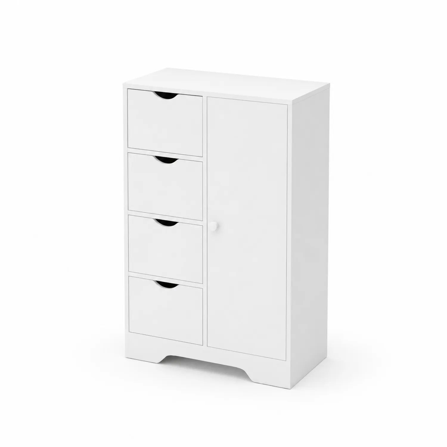 Credenza in MDF con 5 Cassetti e 1 Anta Bianco