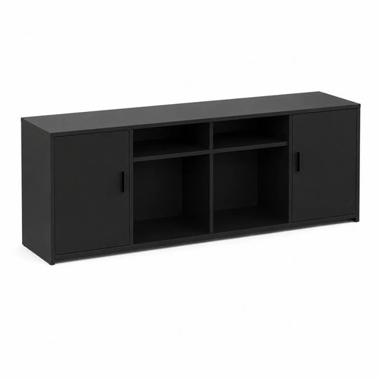 Mobile TV in MDF con ripiani e ante 180x40x50 cm