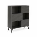 Libreria in Legno Composito Grigio 90x120x35cm